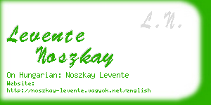 levente noszkay business card